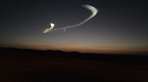 תיעוד יירוט טיל איראני בדרום הנגב